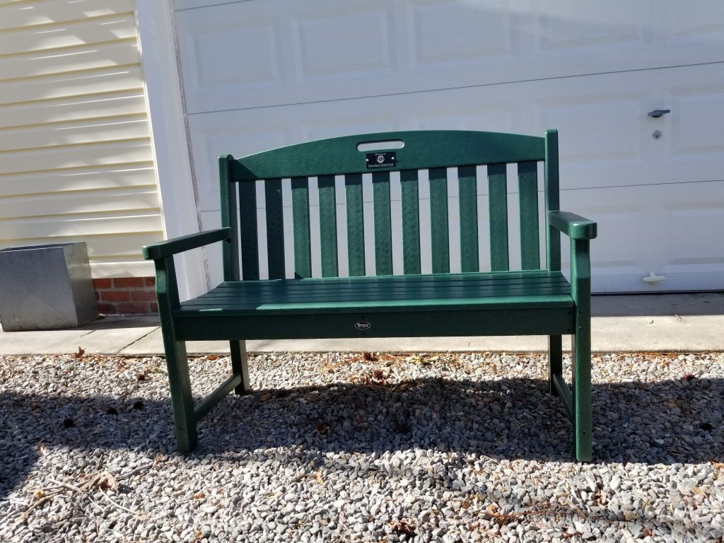 Green Trex bench