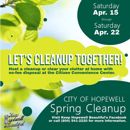 Hopewell 2023 Citywide Spring Cleanup CVWMA